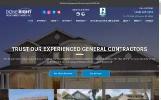 Done Right Home Improvements of Omaha website