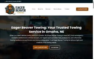 Eager Beaver Towing website