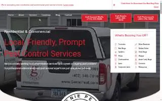 Genie Pest Control of Omaha website