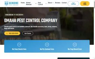 Genuine Pest Control of Omaha website