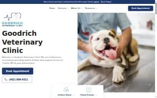 Goodrich Veterinary Clinic website