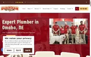 Guardian Plumbing of Omaha website