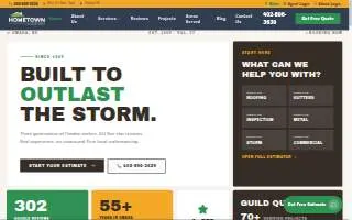 Hometown Roofing of Omaha website