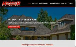 Husker Roofing website