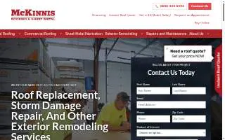 McKinnis Roofing & Sheet Metal of Omaha website