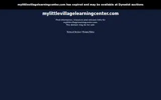 My Little Village Learning Center website