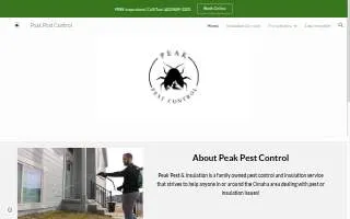Peak Pest Control of Omaha website