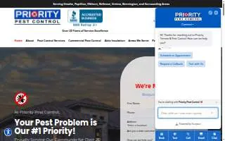 Priority Termite & Pest Control Inc website