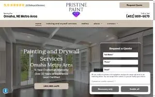 Pristine Paint - Omaha Painter & Drywall Repair website