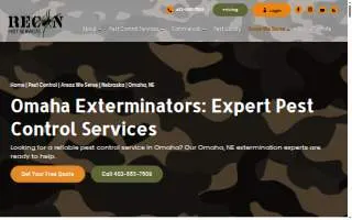 Recon Pest Services of Omaha website