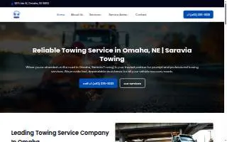 Saravia Towing website