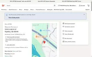 Walgreens of Papillion website