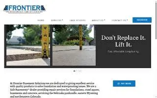 Frontier Basement Solutions website