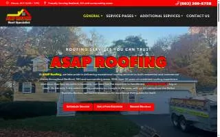 ASAP Roofing NH website