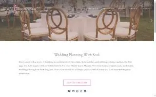 Blissful Beginnings Wedding and Event Design website