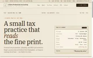 Collette Professional Accounting website