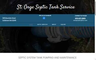 St. Onge Septic Tank Service, Inc. of Bedford website