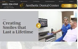 Aesthetic Dental Center of Concord website