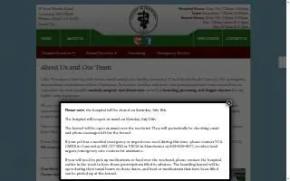 Cilley Veterinary Clinic website