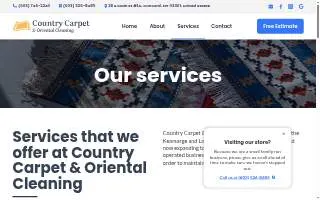 Country Carpet & Oriental Cleaning website
