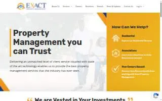 Exact Property Management website