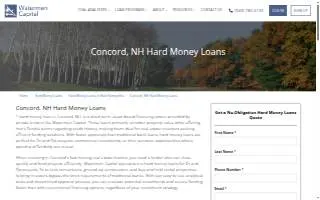 Hard Money Lenders Concord NH website