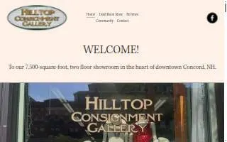 Hilltop Consignment Gallery website