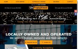 UnFranchised Auto Care Inc. website