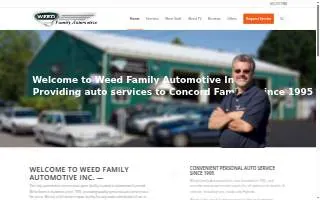 Weed Family Automotive website