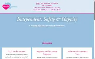 Whole Hearted Senior Home Care of Concord website