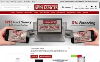 Baron's Major Brands Appliances of Derry website