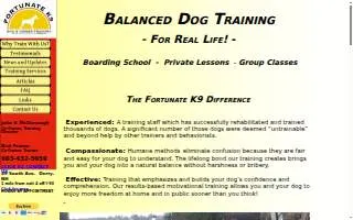 Fortunate K9 Dog and Owner Training of Derry website