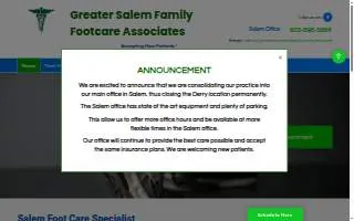 Greater Salem Family Footcare website
