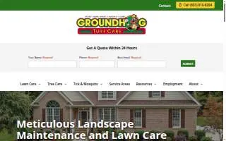 Groundhog Turf Care website