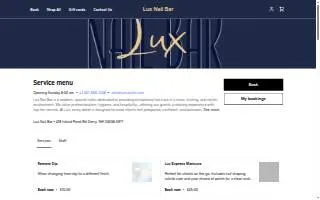 Lux Nail Bar of Derry website