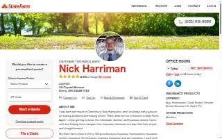 Nick Harriman - State Farm Insurance Agent website