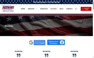 Patriot Heating & Cooling, LLC website
