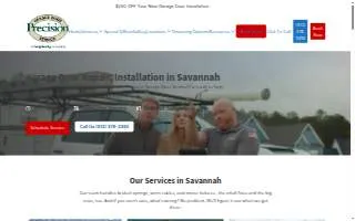 Precision Door Service of Derry website