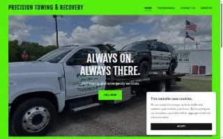 Precision Towing & Recovery Inc. of Derry website