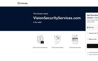 Vision Security Services LLC of Dover website