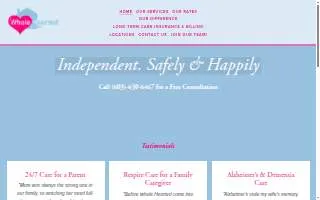 Whole Hearted Senior Home Care of Dover website