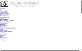 French & Rising Funeral Home website
