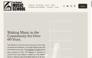 Ted Herbert Music School & Rentals website