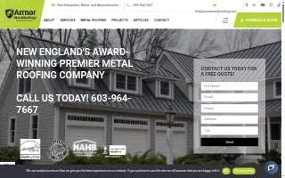 Armor Metal Roofing website
