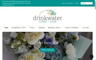 Drinkwater Flowers & Design website