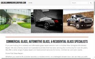 Gold Glow Windshield Repair website