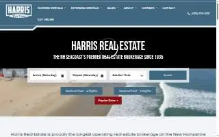 Harris Real Estate & Vacation Rentals website