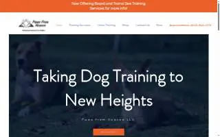 Paws from Heaven Dog Training website