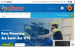 Simmons Plumbing & HVAC website