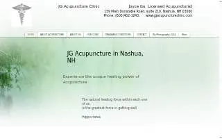 JG Acupuncture Clinic of Hudson website